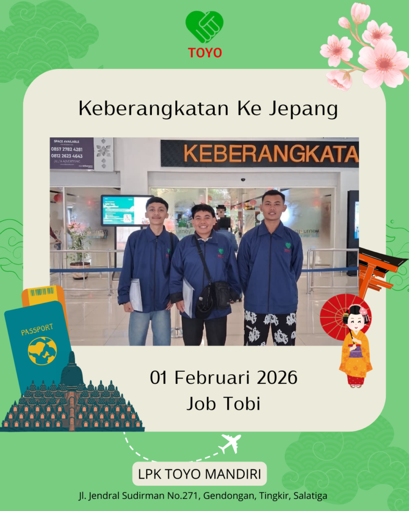 3名の実習生が日本へ出発しました PEMBERANGKATAN 3 SISWA KE JEPANG